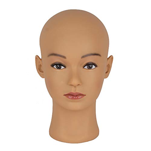 HAIR WAY Bald Mannequin Head Female Professional Cosmetology Head Make up Dol...