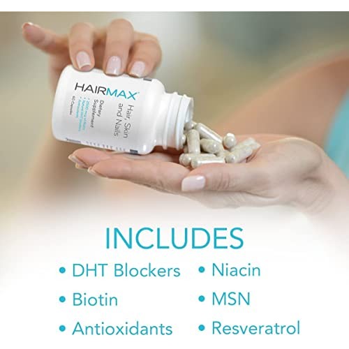 HairMax Hair, Skin & Nails Dietary Supplement for Women & Men. Promotes hair/...