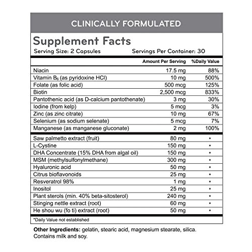 HairMax Hair Supplement, Biotin Supplement that promotes Hair, Skin and Nail ...