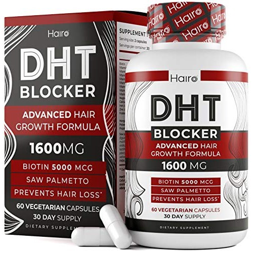 DHT Blocker Hair Growth Supplement - High Potency Biotin & Saw Palmetto for H...