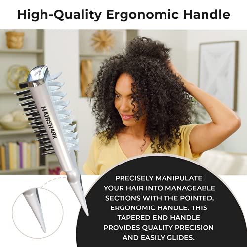 Hairshark 3-in-1 Instant Volume Hair Brush - Two-Sided Backcombing Brush - St...