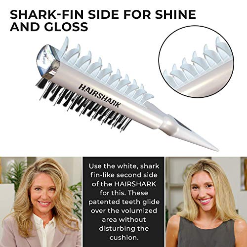 Hairshark 3-in-1 Instant Volume Hair Brush - Two-Sided Backcombing Brush - St...
