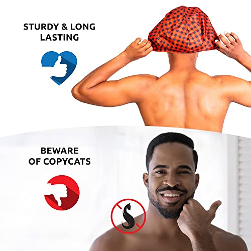 Men Shower Cap For dreadlocks, braids, curls, locs, curly Hair. Waterproof, R...