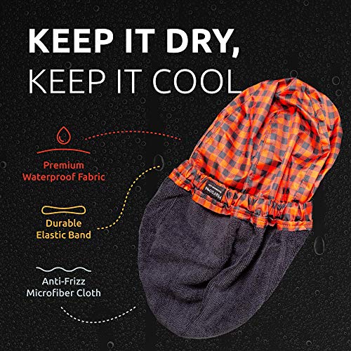 Men Shower Cap For dreadlocks, braids, curls, locs, curly Hair. Waterproof, R...