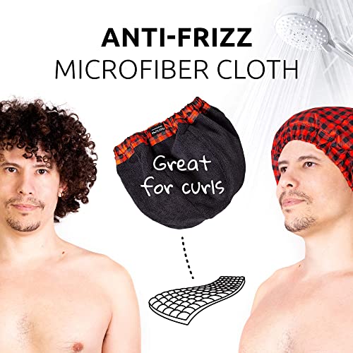 Men Shower Cap For dreadlocks, braids, curls, locs, curly Hair. Waterproof, R...