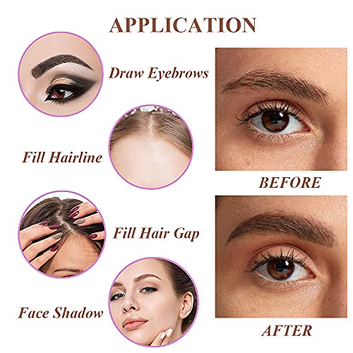 Eyebrow Stamp & 30 Eyebrow Stencils Kit, One Step Eyebrow Shaping Kit, Profes...