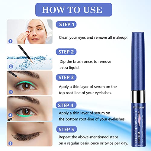 Eyelash Growth Serum and Eyebrow Enhancer, Boosts Natural Lash Growth for Thi...