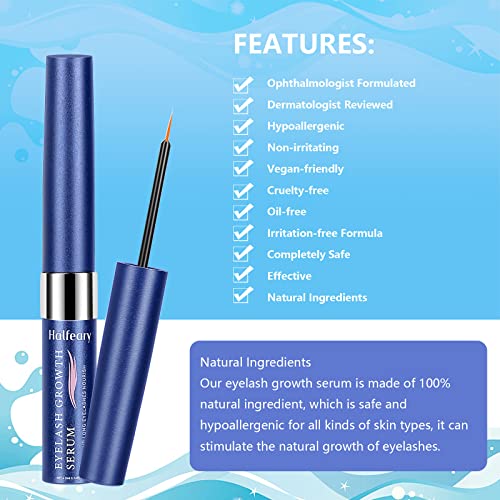 Eyelash Growth Serum and Eyebrow Enhancer, Boosts Natural Lash Growth for Thi...
