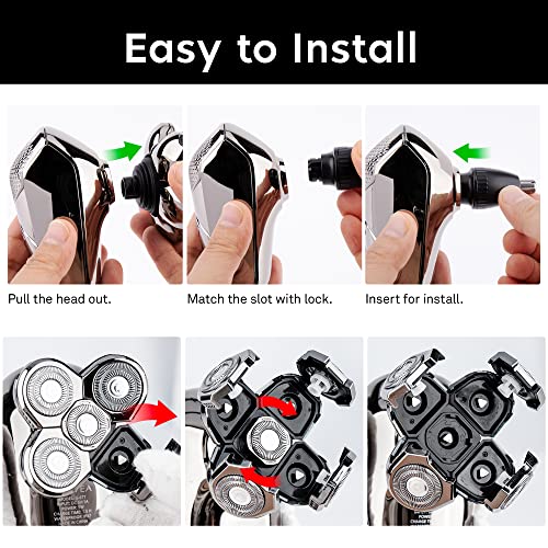 5-in-1 Electric Head Shaver for Bald Men - Waterproof, Rechargeable Electric ...