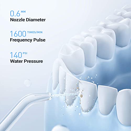 Cordless Portable Water Flosser, 6 Modes 5 Jet Tips Professional Dental Oral ...
