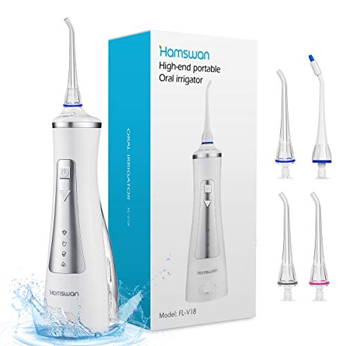 Professional Cordless Oral Irrigator IPX7 Waterproof 4 Modes 4 Jet Tips Deep ...