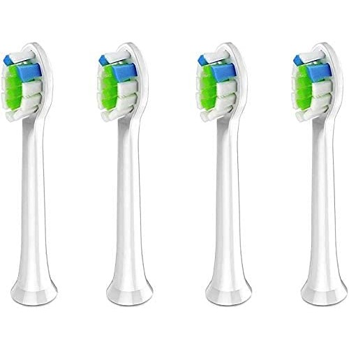 Hanasco Sonic Electric Toothbrush Replacement Heads Pack of 4 （White）