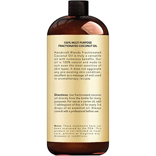 Handcraft Fractionated Coconut Oil - 100% Pure & Natural Premium Grade Coconu...