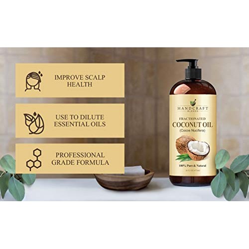 Handcraft Fractionated Coconut Oil - 100% Pure & Natural Premium Grade Coconu...