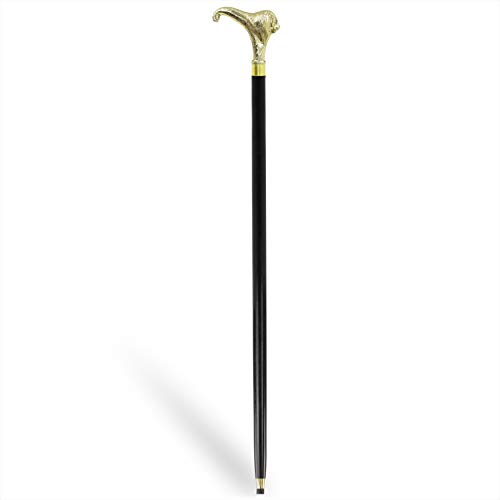 Brass Walking Stick Solid Vintage Designer Lion Head Wooden Cane Antique Style