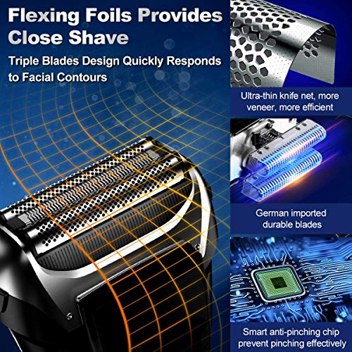 Electric Razor for Men Men's Foil Shaver Cordless Mens Electric Razors for Sh...