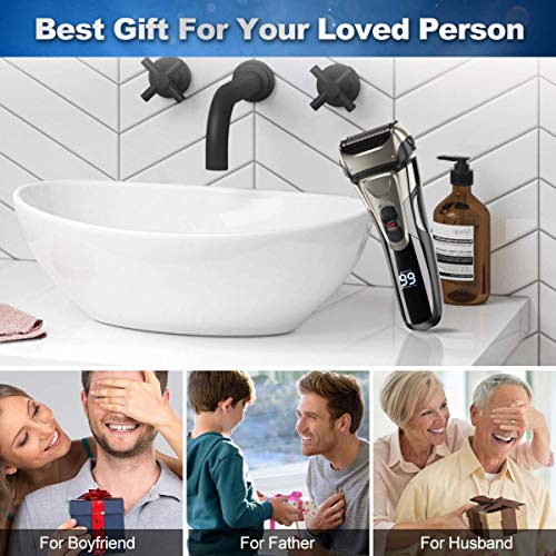 Electric Razor for Men Men's Foil Shaver Cordless Mens Electric Razors for Sh...