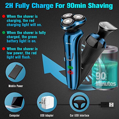 Handsomeface Electric Razor for Men, Mens Electric Shavers, 4 in 1 Dry Wet Wa...