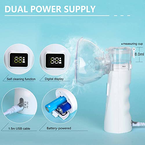 Mini Portable Nebuliser-mesh Steam Inhalers Atomizer Handheld Nebulizer for K...