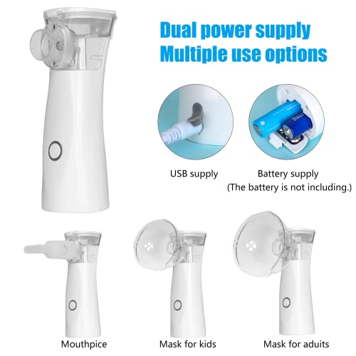 Protable Nebulizer. Steam Inhaler with Voice, Ultrasonic mesh Handheld Atomiz...