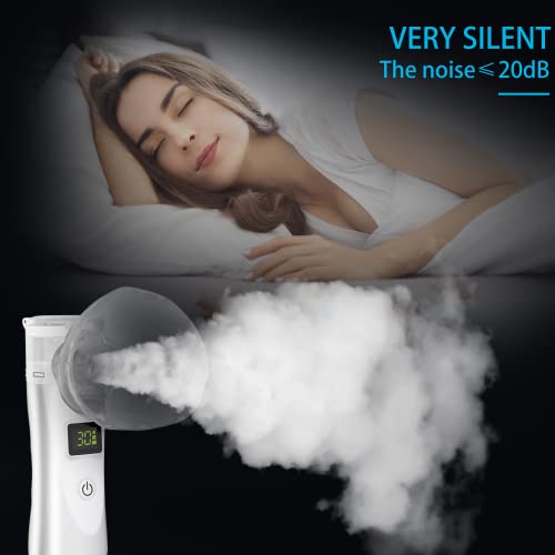 Ultrasonic Mesh Nebulizer. Protable Steam Inhaler with Display, Handheld Atom...