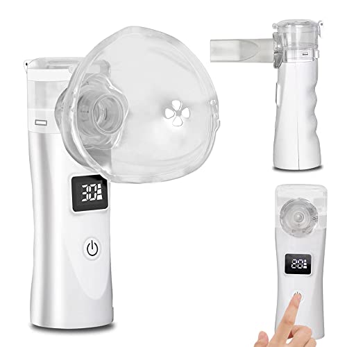 Ultrasonic Mesh Nebulizer. Protable Steam Inhaler with Display, Handheld Atom...