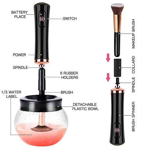 [With Brush Cleaning Mat] Hangsun Makeup Brush Cleaner and Dryer Machine Elec...