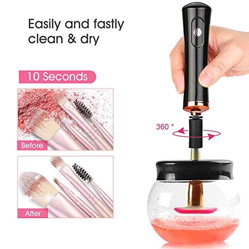 [With Brush Cleaning Mat] Hangsun Makeup Brush Cleaner and Dryer Machine Elec...