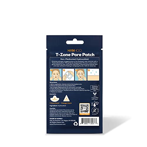 Hanhoo T-Zone Pore Patch | Forehead, Nose, and Chin Hydrocolloid Patch for Bl...