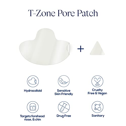 Hanhoo T-Zone Pore Patch | Forehead, Nose, and Chin Hydrocolloid Patch for Bl...