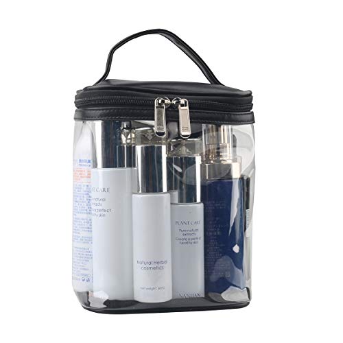 Premium Clear Makeup Bag with Inner Pocket, Transparent Cosmetic Pouch for Tr...