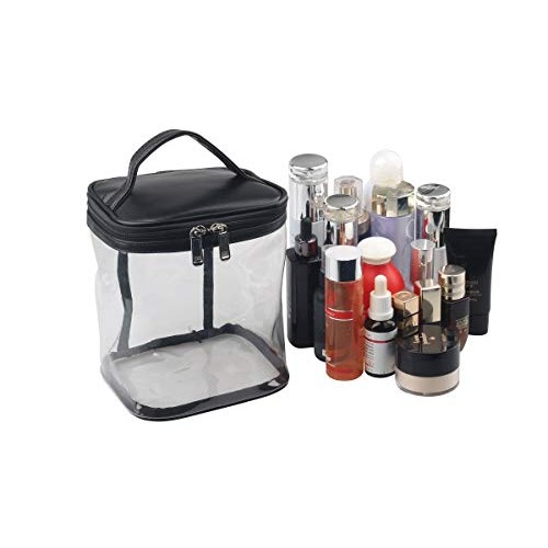 Premium Clear Makeup Bag with Inner Pocket, Transparent Cosmetic Pouch for Tr...