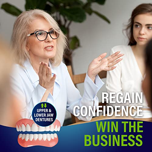 Fake Teeth, Cosmetic Teeth, Comfort Upper and Lower jaw Denture, Protect Your...