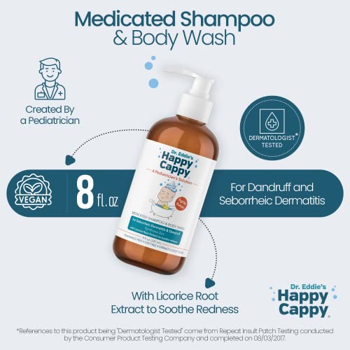 Dr. Eddie’s Happy Cappy Medicated Shampoo for Children, Treats Dandruff and S...
