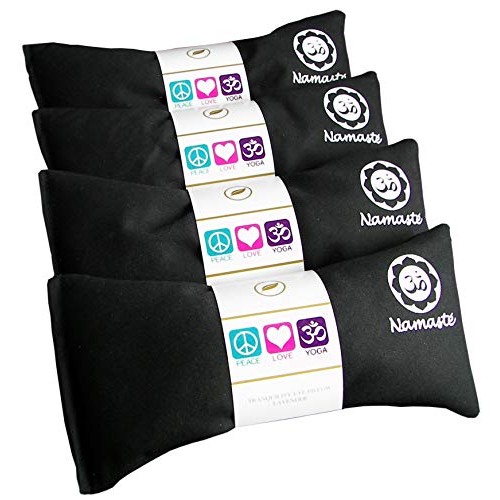 Happy Wraps Namaste Lavender Yoga Eye Pillows - Hot Cold Aromatherapy for Str...