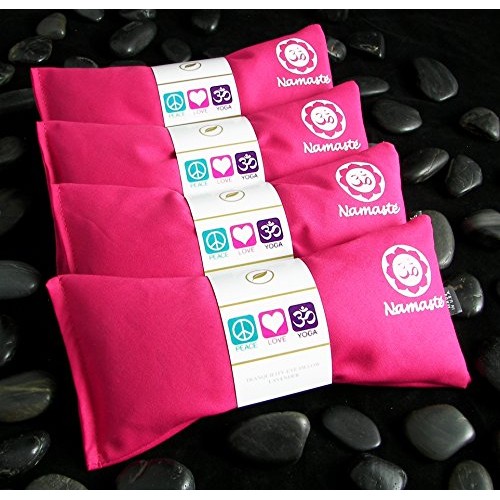Happy Wraps Namaste Lavender Yoga Eye Pillows - Hot Cold Aromatherapy for Str...