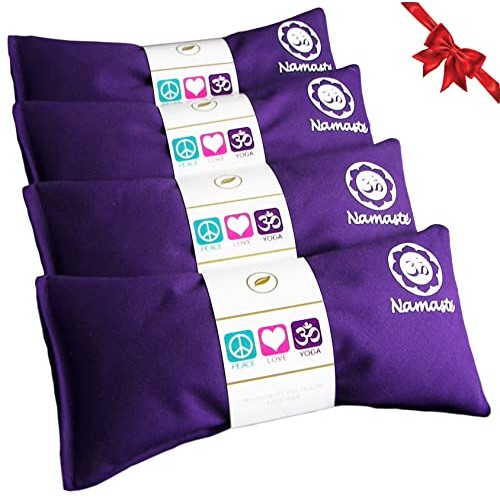 Happy Wraps Namaste Lavender Yoga Eye Pillows - Hot Cold Aromatherapy for Str...