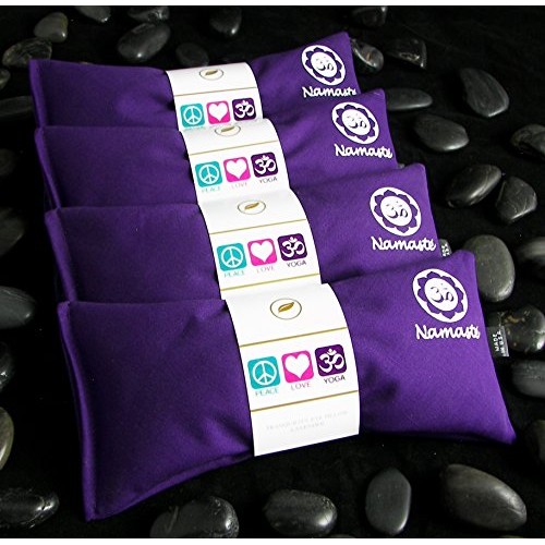 Happy Wraps Namaste Yoga Eye Pillows - Unscented Eye Pillows for Yoga - Set o...