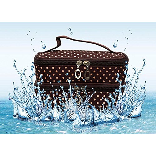 HappyDaily Beautiful and Multifunctional Double Layer Waterproof Makeup case ...