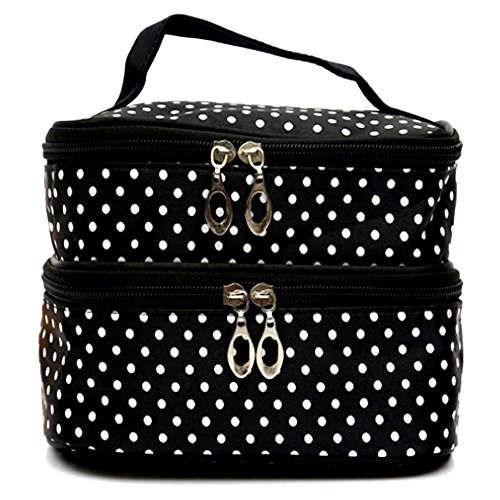 HappyDaily Beautiful and Multifunctional Double Layer Waterproof Makeup case ...