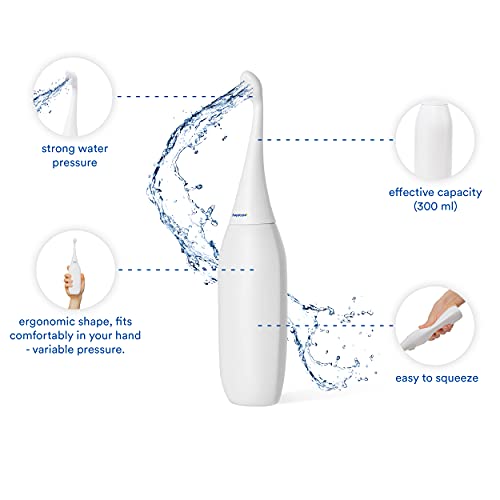 The Original HAPPYPO Butt Shower (Color: White) with Cap l Portable Bidet wit...