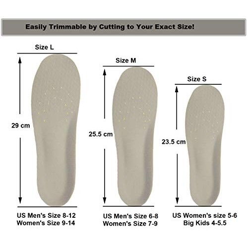 Happystep Plantar Fasciitis Orthotics PU Memory Foam Shoe Insoles Comfortable...