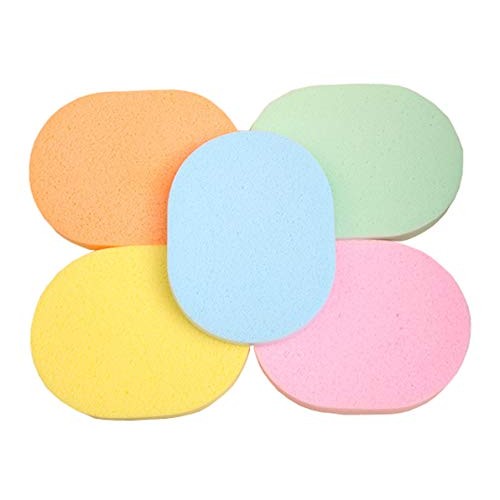 6 PCS 0.6 Inch Oval Shape Soft Sponge Dry and Wet Dual-Powder Makeup Sponge F...