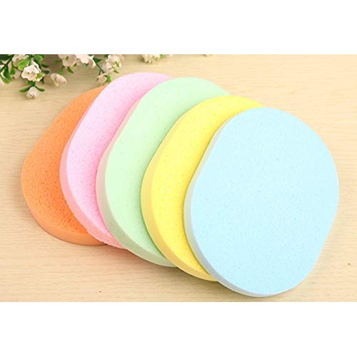 6 PCS 0.6 Inch Oval Shape Soft Sponge Dry and Wet Dual-Powder Makeup Sponge F...