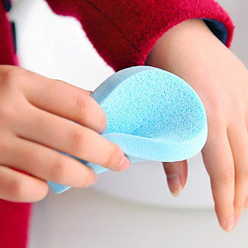 6 PCS 0.6 Inch Oval Shape Soft Sponge Dry and Wet Dual-Powder Makeup Sponge F...