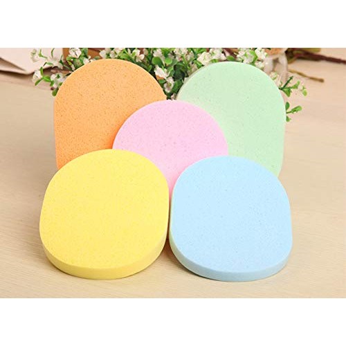 6 PCS 0.6 Inch Oval Shape Soft Sponge Dry and Wet Dual-Powder Makeup Sponge F...