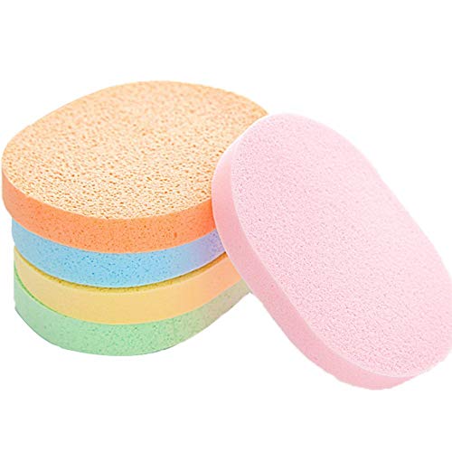 6 PCS 0.6 Inch Oval Shape Soft Sponge Dry and Wet Dual-Powder Makeup Sponge F...