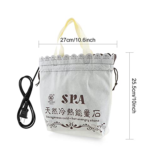 harayaa Electric Hot Stone Heater SPA Massage Stone Warmer Bag for 16Pcs Rock...