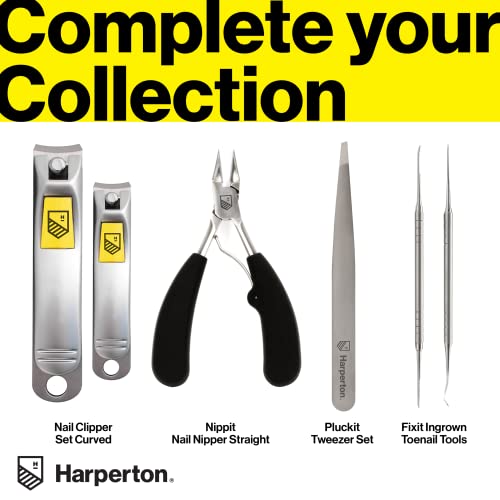 Harperton Cuticle Trimmer - Full Jaw Nipper and Trimmer, Non-Slip Cuticle Nip...