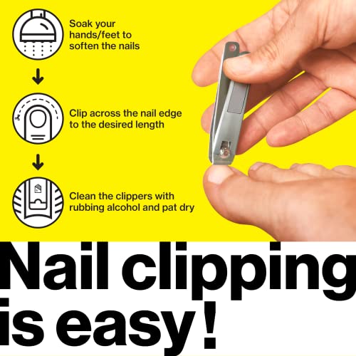 Harperton Nail Clippers Set - 2 Pack Stainless Steel, Professional Fingernail...